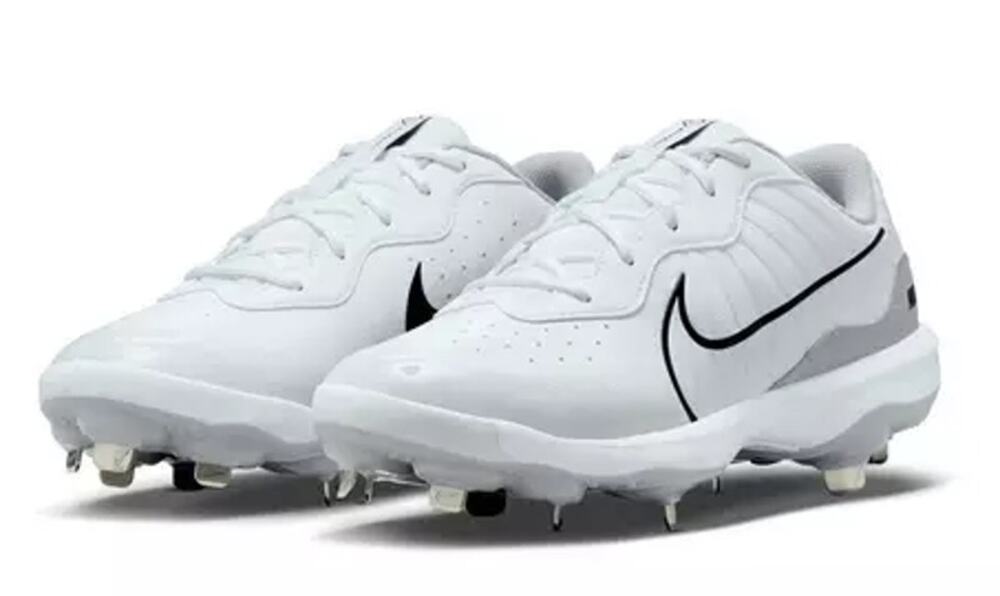 Nike Mens Alpha Huarache Varsity 4 Metal Baseball Cleats US 13 White Silver NWOB